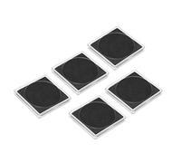 PATIKIL Coin Snap Holder, 5 Pack Coin Collection Case Square with Foam Gasket Coins Display Box Fit 17/22/27/32/37mm Coins for Collector Collection Supplies, Clear Black