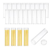 PATIKIL Coin Tubes 24 Pcs Plastic Coin Holders with Lids for 20.5 mm Dollar, Transparent
