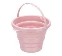 PATIKIL Collapsible Bucket 5L/1.3Gallon, Small Foldable Bucket Portable Plastic Round Tub for House Cleaning Car Washing Camping Fishing, Light Pink