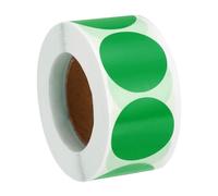 PATIKIL Colored Dot Stickers 1", 500 Pcs Color Coding Labels Blank Circle Stickers Adhesive Round Price Labels for Inventory Office Garage Classroom, Green
