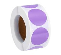 PATIKIL Colored Dot Stickers 1", 500 Pcs Color Coding Labels Blank Circle Stickers Adhesive Round Price Labels for Inventory Office Garage Classroom, Light Purple