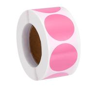 PATIKIL Colored Dot Stickers 1", 500 Pcs Color Coding Labels Blank Circle Stickers Adhesive Round Price Labels for Inventory Office Garage Classroom, Dark Pink