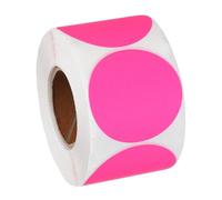 PATIKIL Colored Dot Stickers 2" / 50mm, 500 Pcs Color Coding Labels Blank Circle Stickers Adhesive Round Price Stickers for Inventory Office Garage Classroom, Fluorescent Pink