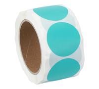 PATIKIL Colored Dot Stickers 2" / 50mm, 500 Pcs Color Coding Labels Blank Circle Stickers Adhesive Round Price Stickers for Inventory Office Garage Classroom, Cyan