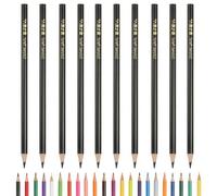 PATIKIL Colored Pencils, Black Color Drawing Pencils with Oil-Based Cores Art Scrapbook Supplies for Adult Coloring Books Artists Beginners Drawing Sketching, 10 Pcs