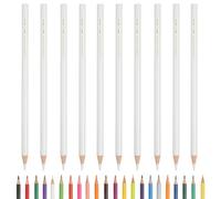 PATIKIL Colored Pencils, White Color Drawing Pencils with Oil-Based Cores Art Scrapbook Supplies for Adult Coloring Books Artists Beginners Drawing Sketching, 10 Pcs