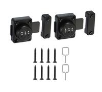 PATIKIL Combination Cabinet Latch, 2 Pack Zinc Alloy Keyless Drawer Lock 3-Digit Password Cabinet Lock Safety Lock for One-Way Door Cupboard, Black