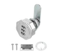 PATIKIL Combination Cam Lock Zinc Alloy Keyless 3-Digit Password File Cabinet Lock 1-3/16" Cylinder Chrome Finish Security Lock with Screw for Drawer Cupboard Silver
