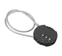 PATIKIL Combination Lock 12 Inch, 3 Digit Outdoor Waterproof Code Padlock with Wire Rope for Luggage Gym Locker Fence Toolbox Backpack, Black