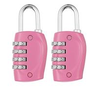 PATIKIL Combination Lock, 2Pcs 4 Digit Outdoor Padlock Waterproof Locker Lock for Luggage Suitcase, Gym Locker, Fence, Filing Cabinets, Toolbox, Gate, Pink