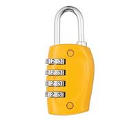 PATIKIL Combination Lock, 4 Digit Outdoor Padlock Waterproof Locker Lock for Luggage Suitcase, Gym Locker, Fence, Filing Cabinets, Toolbox, Gate, Yellow