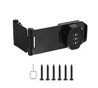 PATIKIL Combination Rotary Hasp Locks, 90 or 180 Degree Combination Safety Lock Door Latch with 3 Digit Password for Drawers Cabinets Flip Barn Door, Black