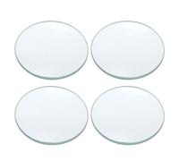 PATIKIL Concave Lens, 160mm Focal Length 60mm (2.4") Diameter Round Glass Magnifying Telescope Lens Trial Set Ground Edge for Lab Physics Class Optics Scientific Experiments, Cyan, 4Pcs