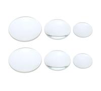 PATIKIL Concave Lens, 3 Sizes Focal Length Round Glass Magnifying Telescope Lens Trial Set Ground Edge for Lab Physics Class Optics Scientific Experiments, White, 6Pcs