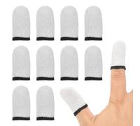 PATIKIL Controller Finger Thumb Sleeve, 24 Pack Mobile Gaming Finger Sleeve Fiber Tip Gloves Anti-Sweat Breathable for Phone Game Touchscreen Devices, White/Black