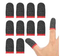 PATIKIL Controller Finger Thumb Sleeve, 48 Pack Mobile Gaming Finger Sleeve Fiber Tip Gloves Anti-Sweat Breathable for Phone Games Touchscreen Devices, Black