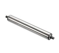 PATIKIL Conveyor Roller 1.5" Diameter 12" Length, Stainless Steel Gravity Transmission Replacement Part Galvanized End, Silver