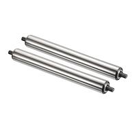 PATIKIL Conveyor Roller 1.5" Diameter 16" Length, 2 Pack Stainless Steel Gravity Transmission Replacement Part Galvanized End, Silver