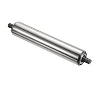 PATIKIL Conveyor Roller 1.5" Diameter 8" Length, Stainless Steel Gravity Transmission Replacement Part Galvanized End, Silver