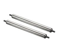 PATIKIL Conveyor Roller 1" Diameter 10" Length, 2 Pack Stainless Steel Gravity Transmission Replacement Part Galvanized End, Silver