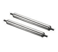 PATIKIL Conveyor Roller 1" Diameter 8" Length, 2 Pack Stainless Steel Gravity Transmission Replacement Part Galvanized End, Silver