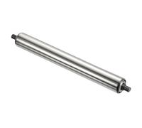PATIKIL Conveyor Roller 3" Diameter 18" Length, 1 Pack Stainless Steel Transmission Replacement Part Galvanized End, Silver