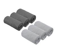 PATIKIL Cooling Towel 40"x12", 6 Pcs Ice Towel for Neck and Face, Soft Breathable Chilly Sweat Absorbing for Yoga Sports Camping Fitness, Dark Gray/Light Gray