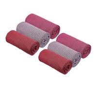 PATIKIL Cooling Towel 40"x12", 6Pcs Ice Towel for Neck and Face, Soft Breathable Chilly Sweat Absorbing for Yoga Sports Camping Fitness Running Golf, Rose Red/Red/Pink