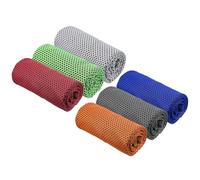 PATIKIL Cooling Towel 40"x12" 6Pcs Ice Towel for Neck and Face, Soft Breathable Chilly Towels Sweat Absorbing for Yoga Sports Gym Workout Camping Fitness Running Golf, Multicolor