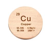 PATIKIL Copper Disc, 0.8 Inch cu Density Circle Sheets Plates High Density Element Cube Unique Metal Periodic Table for Collections Lab Experiment Chemistry Teacher Scientific