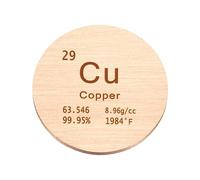 PATIKIL Copper Disc, 1.2 Inch cu Density Circle Sheets Plates High Density Element Cube Unique Metal Periodic Table for Collections Lab Experiment Chemistry Teacher Scientific