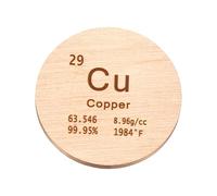 PATIKIL Copper Disc, 1 Inch cu Density Circle Sheets Plates High Density Element Cube Unique Metal Periodic Table for Collections Lab Experiment Chemistry Teacher Scientific