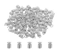 PATIKIL Cord End Caps, 100Pcs 5x9mm Metal Spring Coil End Tips Crimp Terminators Caps for Jewelry Making Bracelets Necklace DIY Crafting, Silver Tone