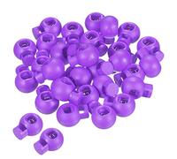 PATIKIL Cord Locks, 30 Pack Ball Spring Toggle Stopper for Drawstring Bag Shoelaces, Purple