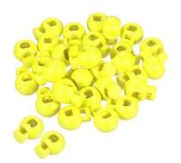 PATIKIL Cord Locks, 30 Pack Ball Spring Toggle Stopper for Drawstring Bag Shoelaces, Yellow