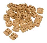 PATIKIL Cord Locks, 30 Pack Oval Spring Toggle Stopper for Drawstring Bag Shoelaces, Khaki