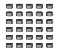 PATIKIL Cord Stopper Ends, 30 Pack Zinc Alloy Cord Rope Fastener Lock Clip for DIY Backpacks Shoelaces Bags, Bright Grey