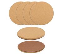 PATIKIL Cork Plant Coasters 4 Inch, 4 Pcs Absorbent Cork Plant Mats Thicken Cork Trivets for House Plants Indoor Outdoor Flower Pots,Drinks,DIY Craft