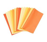 PATIKIL Cotton Fabric Bundles, 14 Pcs 20 x 20 Inch Fat Quarter Solid Color Precut Fabric Squares for Sewing Patchwork Quilting DIY Crafts, Orange
