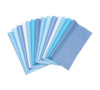 PATIKIL Cotton Fabric Bundles, 14 Pcs 4 x 4 Inch Fat Quarter Solid Color Precut Fabric Squares for Sewing Patchwork Quilting DIY Crafts, Blue