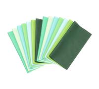 PATIKIL Cotton Fabric Bundles, 14 Pcs 4 x 4 Inch Fat Quarter Solid Color Precut Fabric Squares for Sewing Patchwork Quilting DIY Crafts, Green