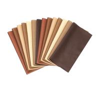 PATIKIL Cotton Fabric Bundles, 14 Pcs 4 x 4 Inch Fat Quarter Solid Color Precut Fabric Squares for Sewing Patchwork Quilting DIY Crafts, Brown