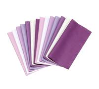 PATIKIL Cotton Fabric Bundles, 14 Pcs 4 x 4 Inch Fat Quarter Solid Color Precut Fabric Squares for Sewing Patchwork Quilting DIY Crafts, Purple