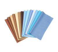 PATIKIL Cotton Fabric Bundles, 14 Pcs 8 x 8 Inch Fat Quarter Solid Color Precut Fabric Squares for Sewing Patchwork Quilting DIY, Coffee Blue