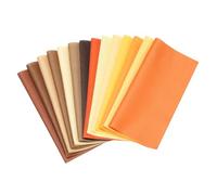 PATIKIL Cotton Fabric Bundles, 14 Pcs 8 x 8 Inch Fat Quarter Solid Color Precut Fabric Squares for Sewing Patchwork Quilting DIY, Coffee Orange