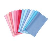 PATIKIL Cotton Fabric Bundles, 14Pcs 4 x 4 Inch Fat Quarter Solid Color Precut Fabric Squares for Sewing Patchwork Quilting DIY Crafts, Pink/Blue