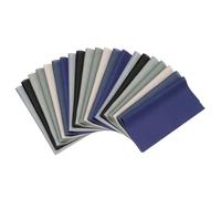 PATIKIL Cotton Fabric Bundles, 21 Pcs 10 x 10 Inch Fat Quarter Solid Color Precut Fabric Squares for Sewing Patchwork Quilting DIY Crafts, Dark Blue