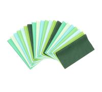 PATIKIL Cotton Fabric Bundles, 21Pcs 4 x 4 Inch Fat Quarter Solid Color Precut Fabric Squares for Sewing Patchwork Quilting DIY Crafts, Green