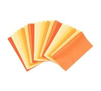 PATIKIL Cotton Fabric Bundles, 21Pcs 4 x 4 Inch Fat Quarter Solid Color Precut Fabric Squares for Sewing Patchwork Quilting DIY Crafts, Orange