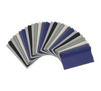 PATIKIL Cotton Fabric Bundles, 28 Pcs 10 x 10 Inch Fat Quarter Solid Color Precut Fabric Squares for Sewing Patchwork Quilting DIY Crafts, Dark Blue